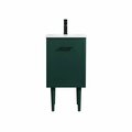 Elegant Decor 18 in. Cyrus Single Bathroom Vanity, Green VF48018MGN